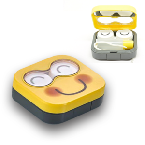 Estojo para lentes de contacto - Smile Amarelo