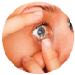 How to put on contact lenses