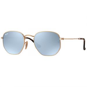 Ray-Ban® RB3548N 001/30 51-21 140 2N - ROUND HEXAGONAL FLAT LENSES