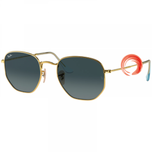 Ray-Ban® RB 3548N 9123/3M 51-21 145 2N - ROUND HEXAGONAL FLAT LENSES